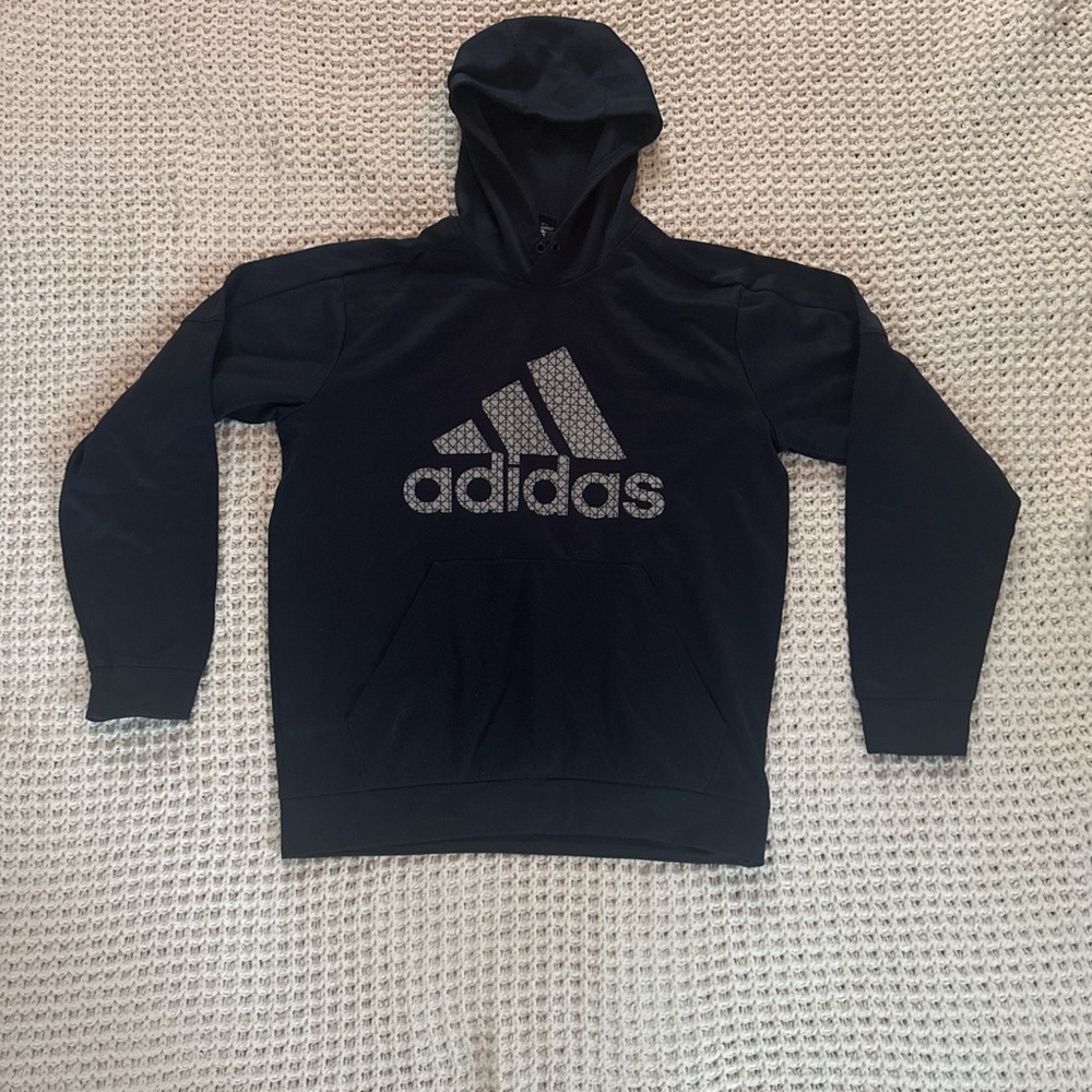 Adidas Men's Dark Hoodie with Logo